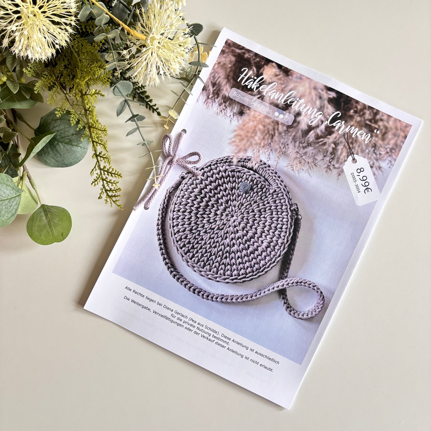 Häkelanleitung Tasche "Carmen" (gedruckt)