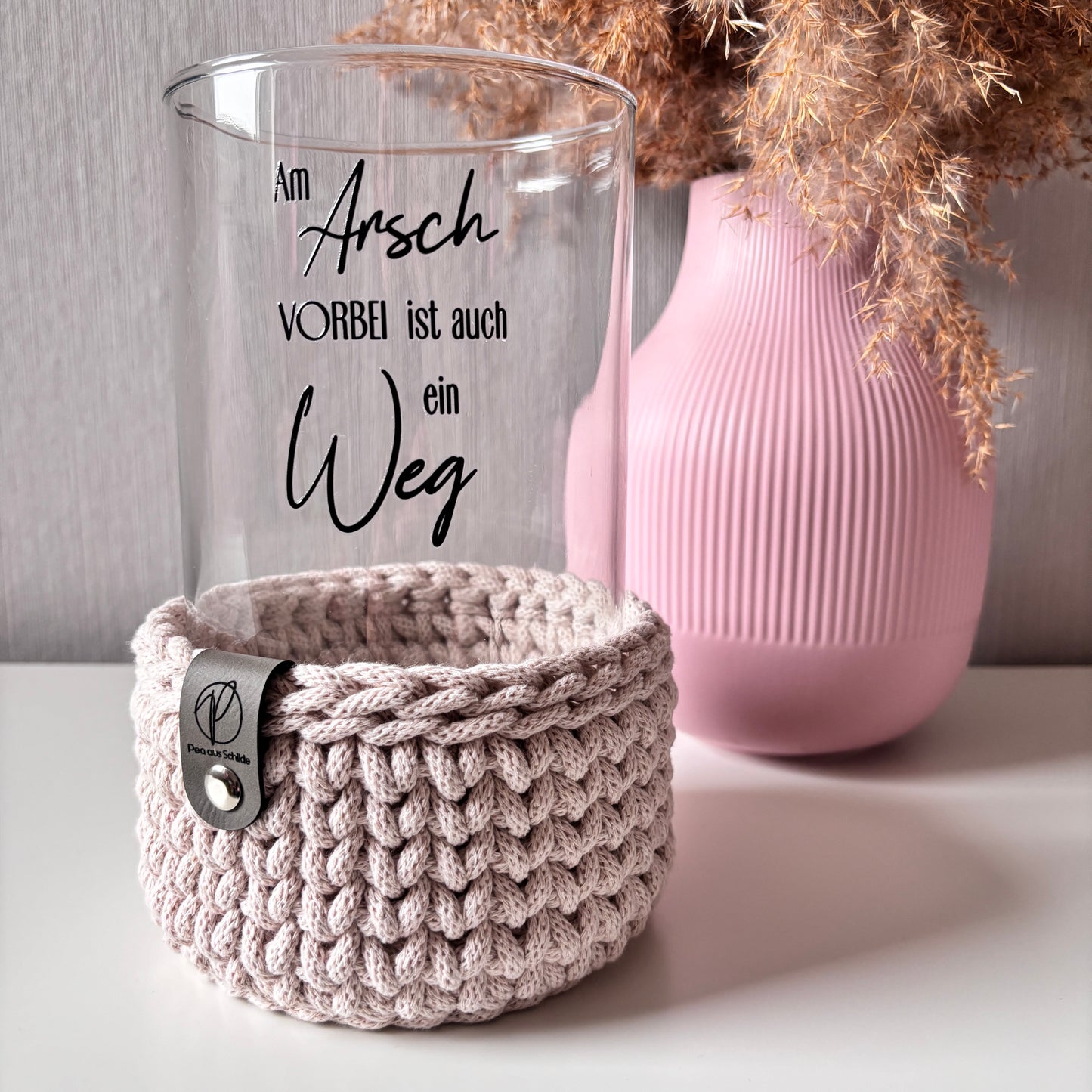 Windlicht "Am Arsch vorbei"