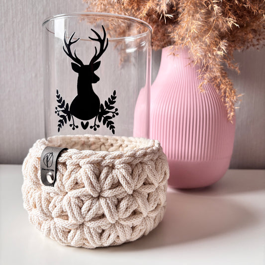 Windlichtblume "Hirsch"