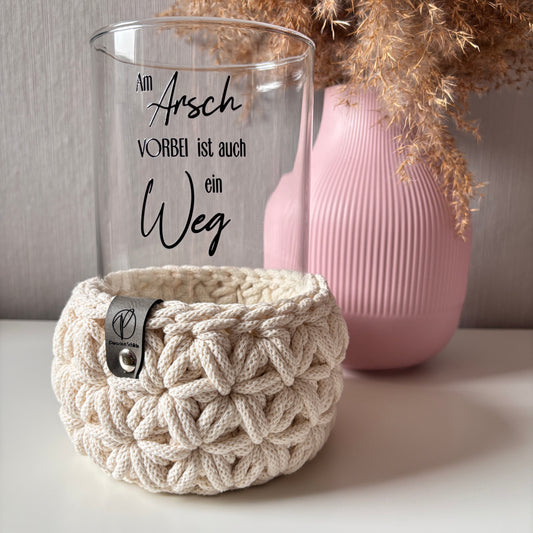 Windlichtblume "Am Arsch vorbei"